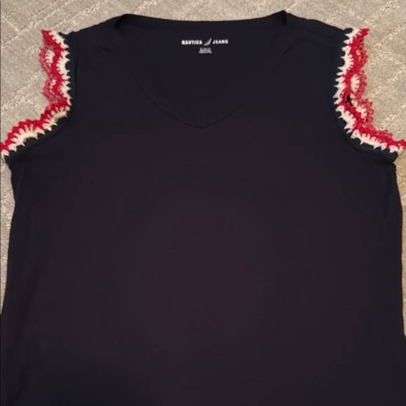 Nautica Navy V-Neck Tee - Picture 3 of 7